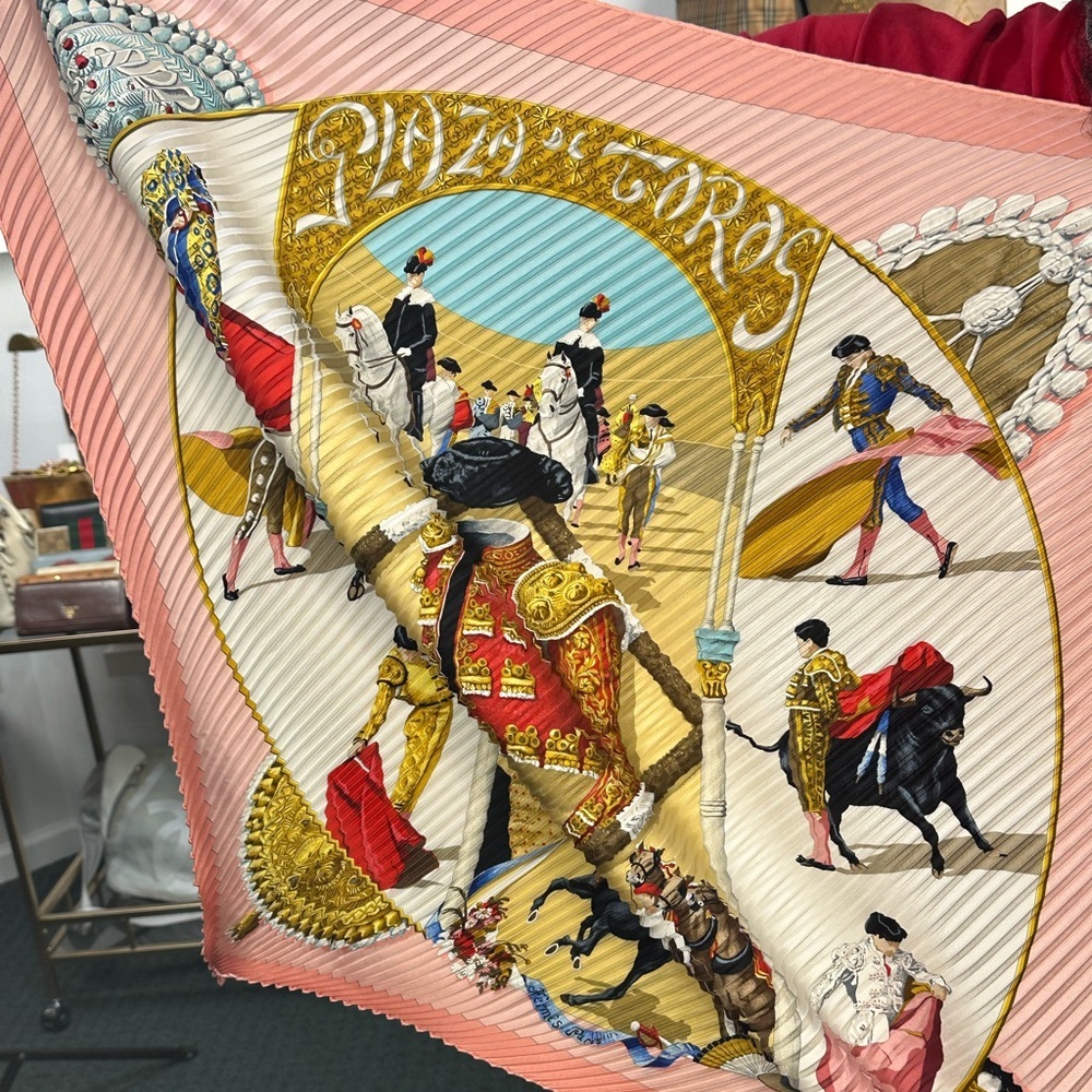 Hermes Pleated Scarf